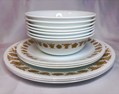 Vtg corelle butterfly gold - butterfly,